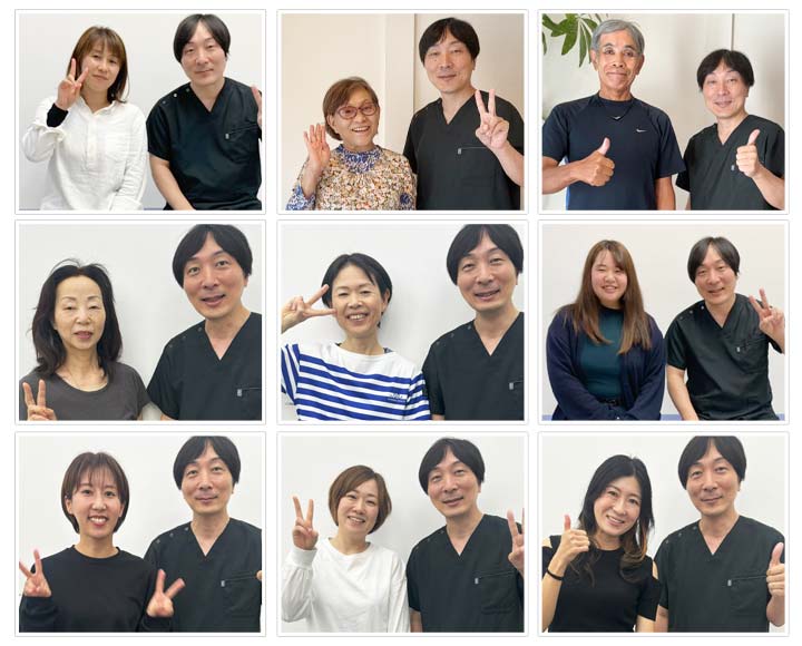 顧客と笑顔のツーショット写真